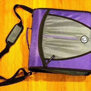 Case It - 2” Zip up Binder Bag w/ internal pockets and shoulder strap- Purple